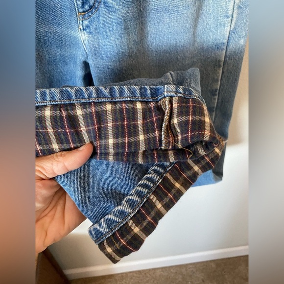 Vintage L.L. Bean Flannel Lined Jeans 31x34 Men’s Denim Plaid Flannel Lined - Picture 3 of 6
